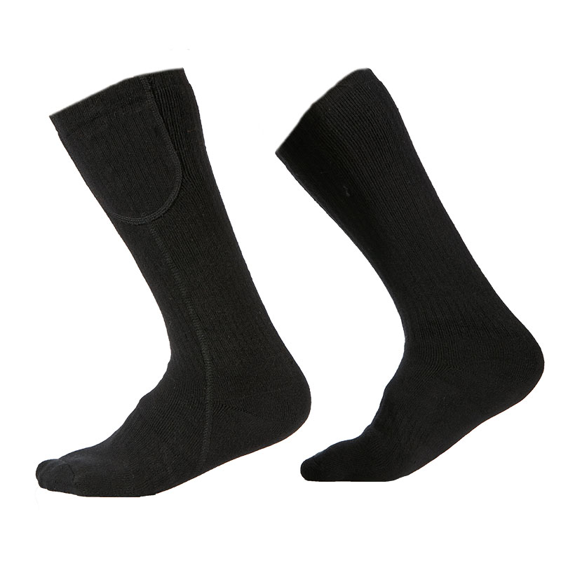 Népszerű fűtött zokni a férfiaknálnők számára, újratölthető elektromos akkumulátoros hőzsekek